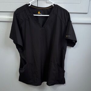 Carhartt Black V-Neck Scrub Top